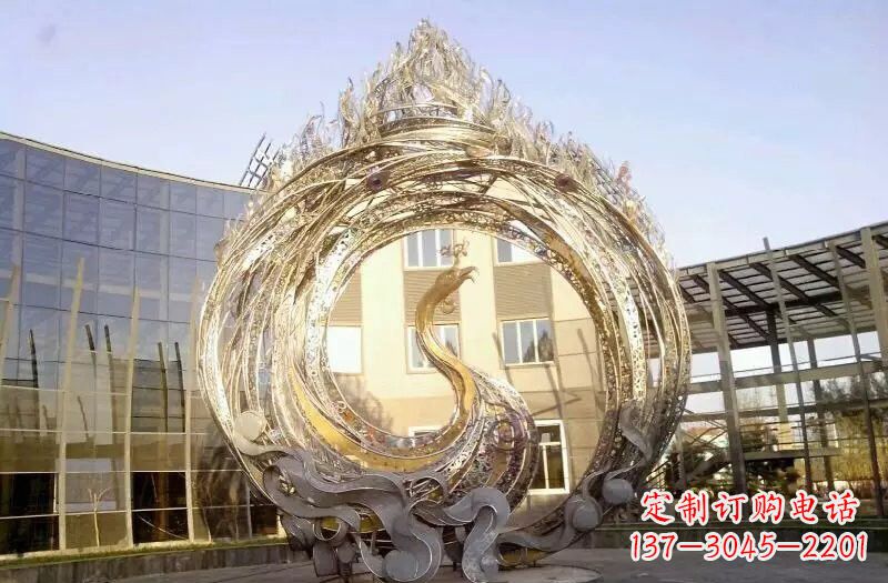 烟台不锈钢抽象凤凰涅槃雕塑