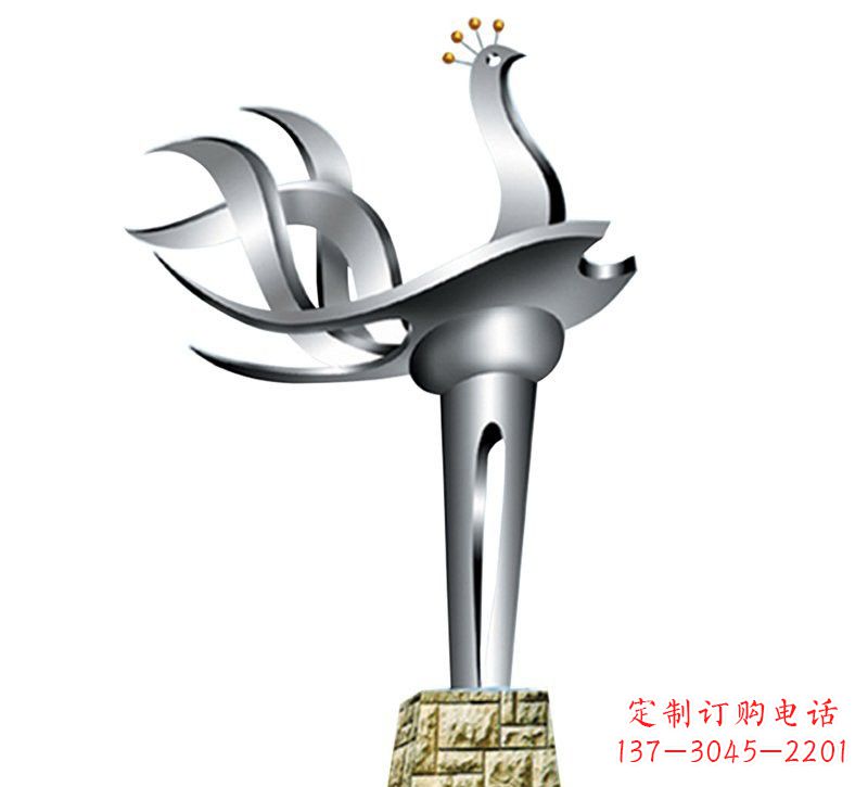 烟台不锈钢凤凰雕塑——精致的艺术之作