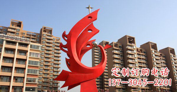 烟台凤凰灿烂的不锈钢雕塑