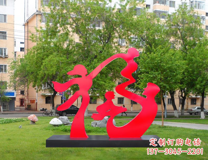 烟台不锈钢福字雕塑