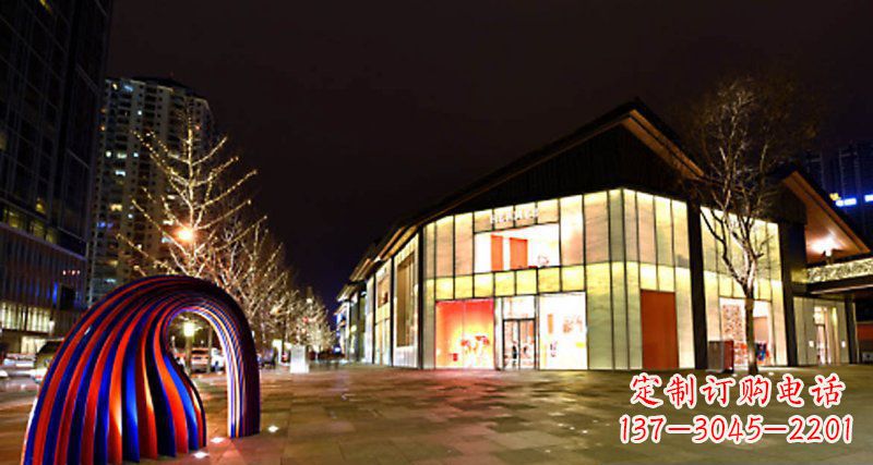 烟台不锈钢拱门雕塑——点缀街边景观