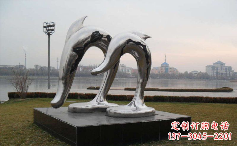 烟台精致的不锈钢海豚雕塑