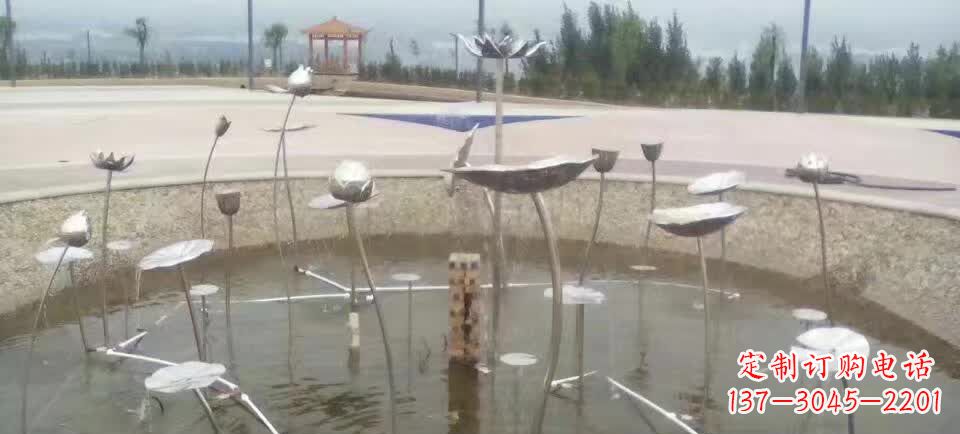 烟台精美不锈钢荷花雕塑