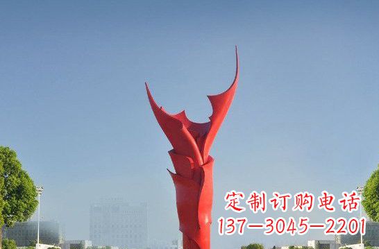 烟台不锈钢抽象火炬雕塑