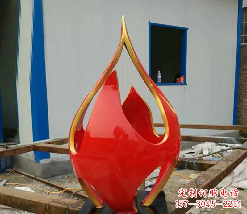 烟台不锈钢抽象火龙果广场雕塑
