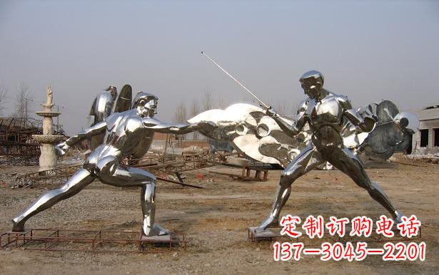 烟台不锈钢雕刻的运动员雕塑