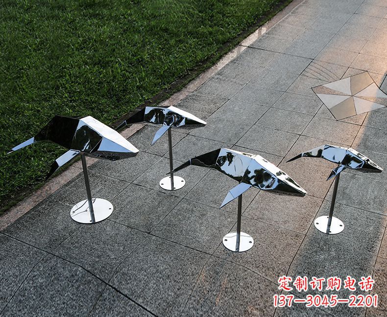 烟台不锈钢海豚雕塑精致的海洋之美