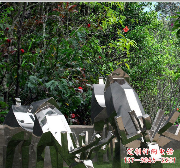 烟台精致的不锈钢麋鹿雕塑