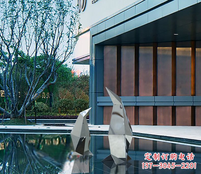 烟台不锈钢企鹅雕塑一件来自大自然的艺术品