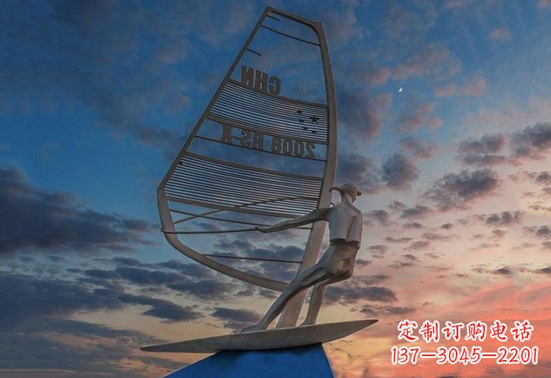 烟台不锈钢帆船雕塑——象征着美丽的梦想