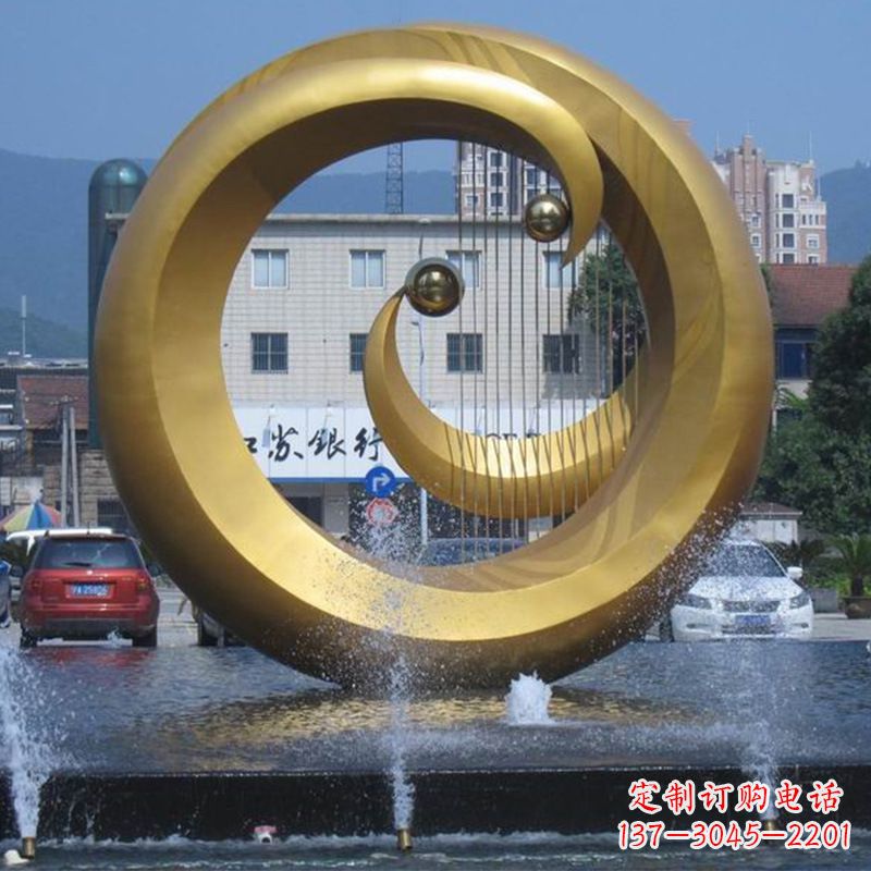 烟台不锈钢喷泉雕塑美丽与宁静