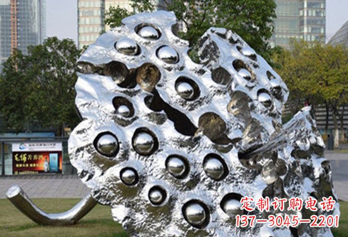 烟台不锈钢抽象莲蓬雕塑