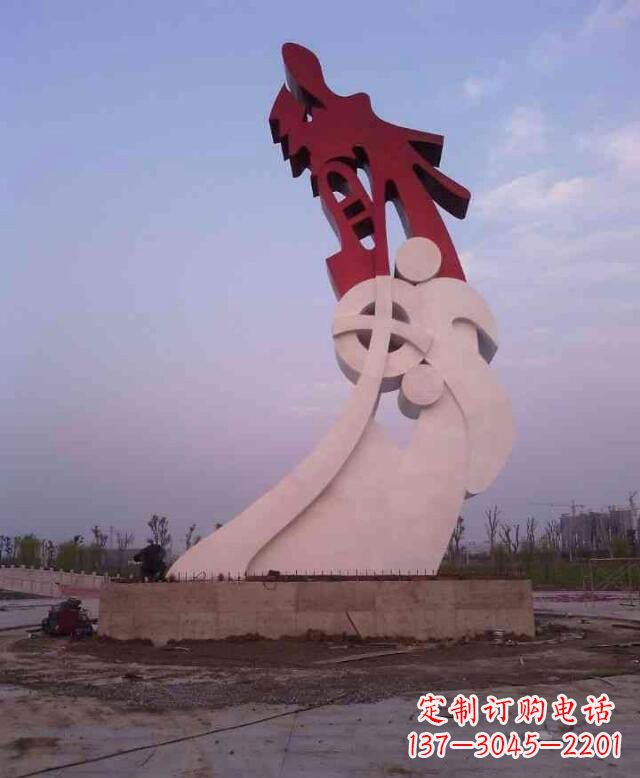 烟台不锈钢抽象龙城市景观雕塑