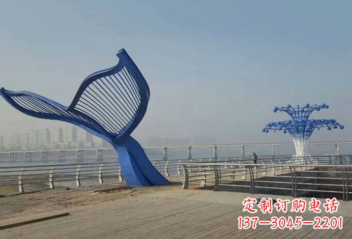 烟台不锈钢鲸鱼雕塑
