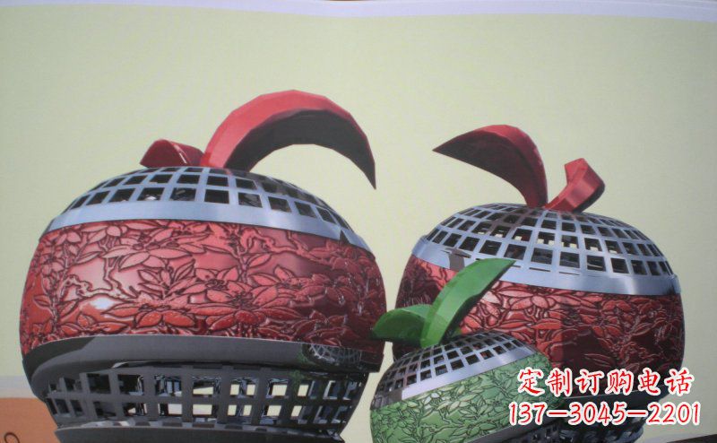 烟台不锈钢苹果雕塑