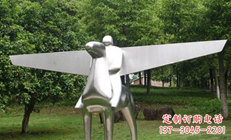 烟台不锈钢马雕塑完美集结动感与现代美学