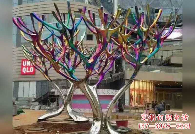 烟台不锈钢抽象树枝雕塑
