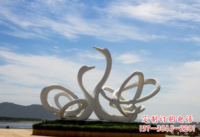 烟台不锈钢制天鹅雕塑