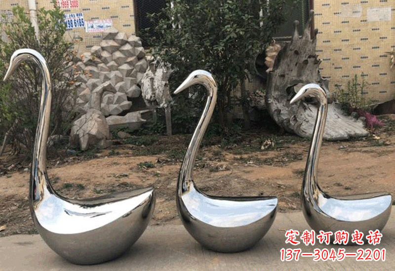 烟台不锈钢制作的天鹅雕塑