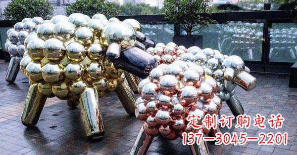 烟台不锈钢羊雕塑艺术与美感相结合
