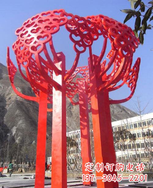 烟台不锈钢树叶雕塑