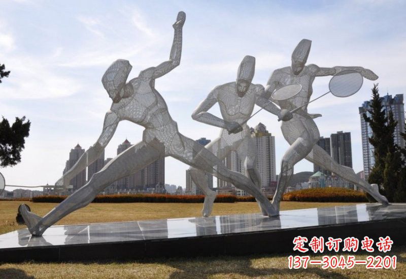 烟台精致的不锈钢羽毛球雕塑