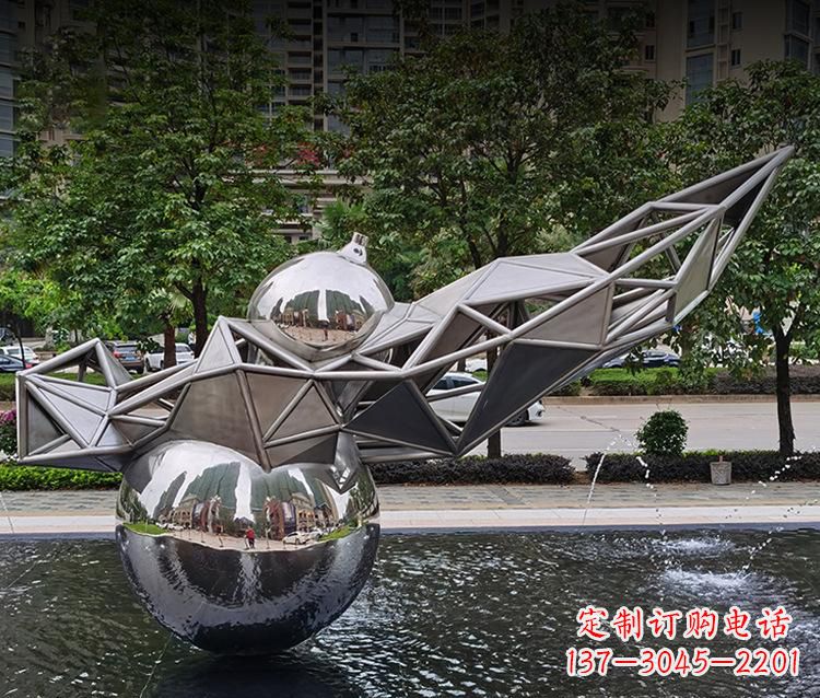 烟台不锈钢葫芦雕塑美丽耐用的艺术杰作