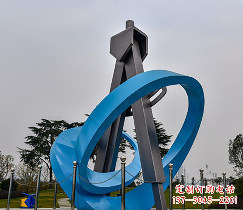 烟台精美的不锈钢圆规雕塑