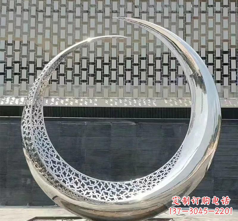 烟台精美不锈钢圆环雕塑