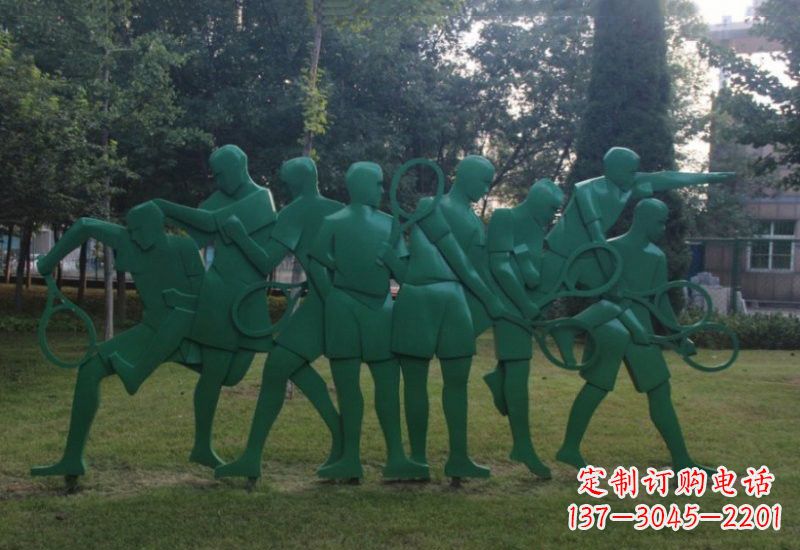 烟台不锈钢羽毛球人物雕塑精美绝伦
