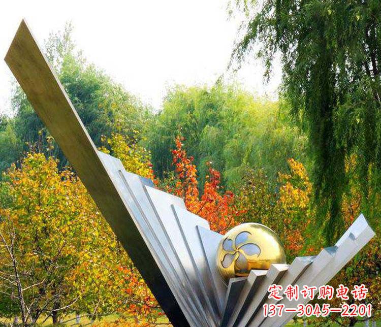 烟台不锈钢大型翅膀景观雕塑