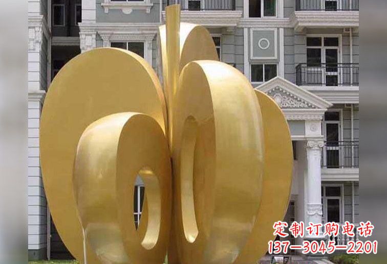 烟台不锈钢大型苹果雕塑