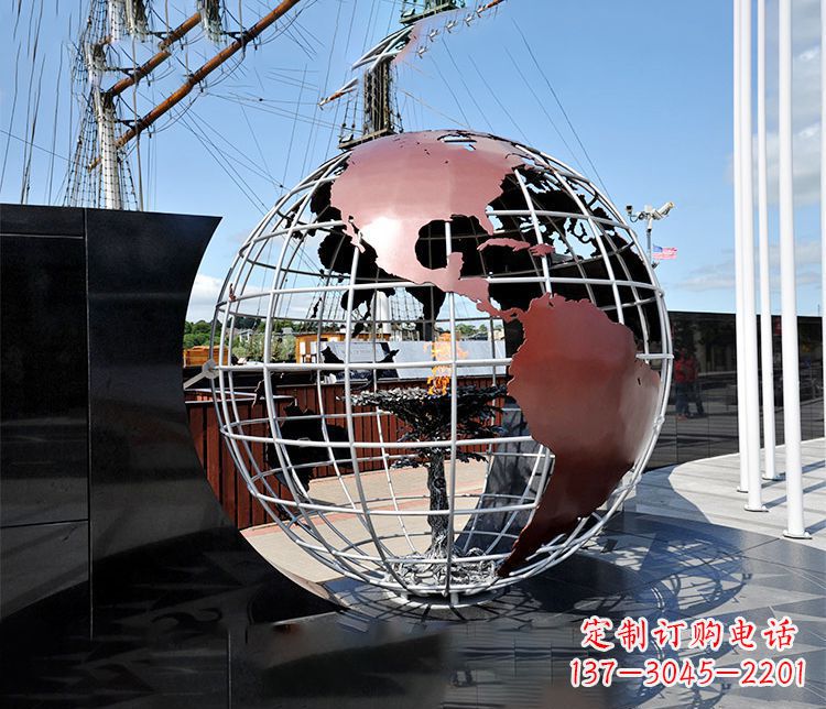 烟台不锈钢大型地球仪雕塑精美纳米艺术