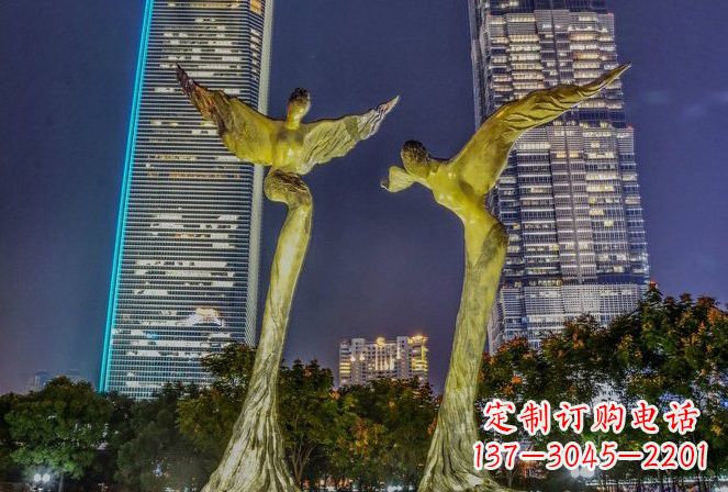 烟台不锈钢大型天使雕塑一种极具震撼力的艺术之作