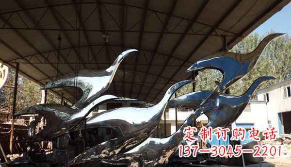 烟台不锈钢大雁雕塑给环境带来生机