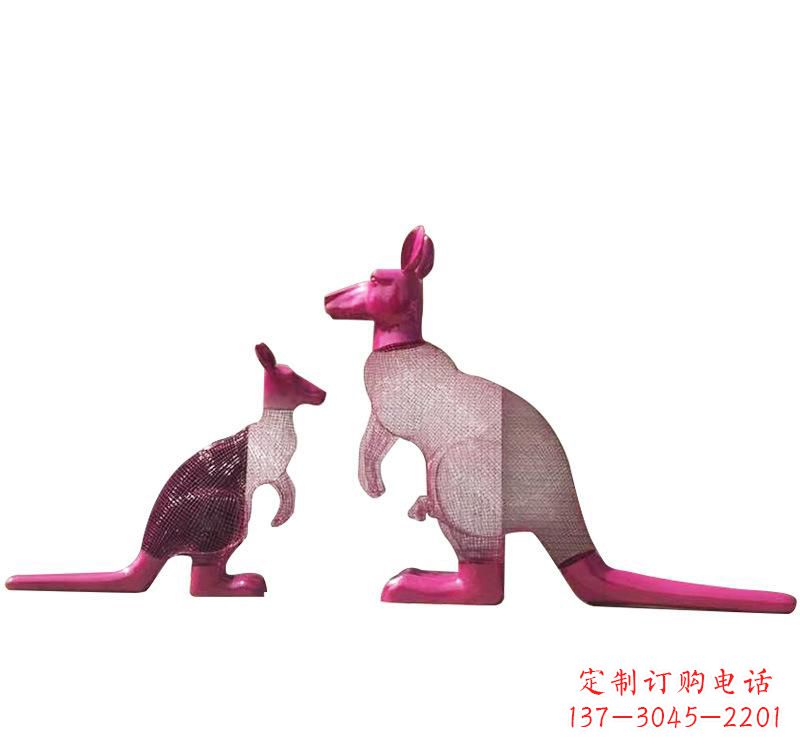 烟台不锈钢袋鼠雕塑——传承澳大利亚文化