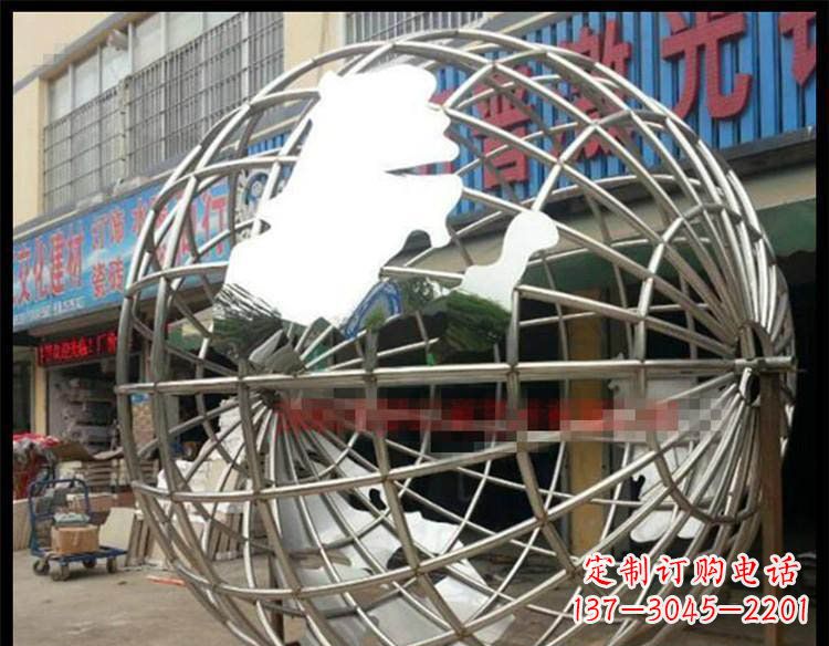 烟台不锈钢地球公园景观雕塑 (2)