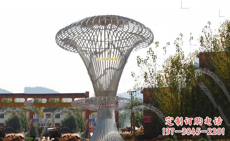 烟台城市景观的艺术礼物——不锈钢地图雕塑