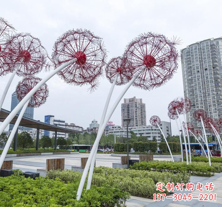 烟台不锈钢蒲公英雕塑色彩缤纷的自然之美