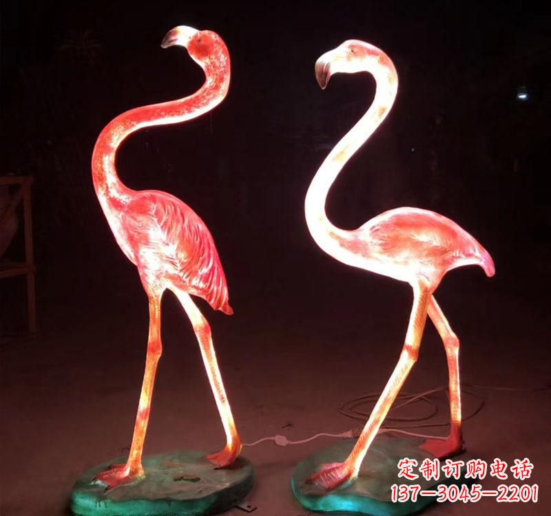 烟台不锈钢火烈鸟绚丽多彩的艺术品