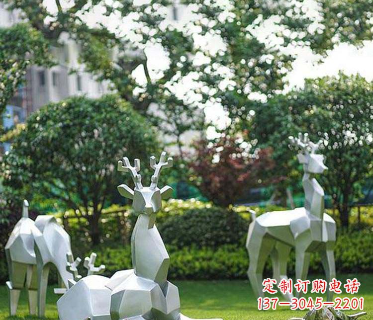 烟台不锈钢动物鹿雕塑艺术与自然的完美结合