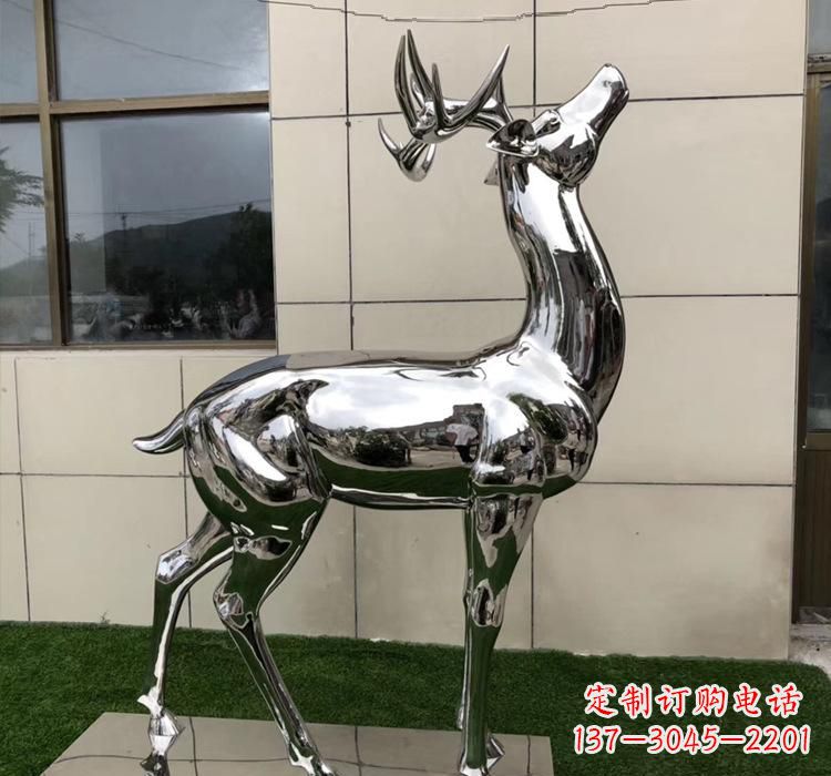 烟台不锈钢动物梅花鹿雕塑美观耐用