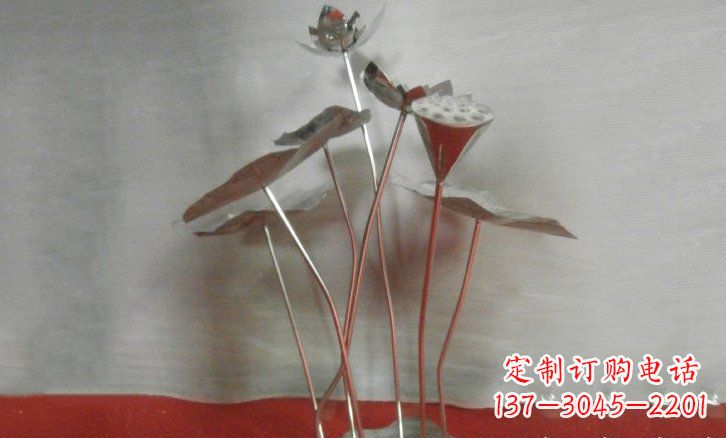 烟台不锈钢锻造的荷叶雕塑