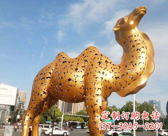 烟台不锈钢锻造骆驼雕塑