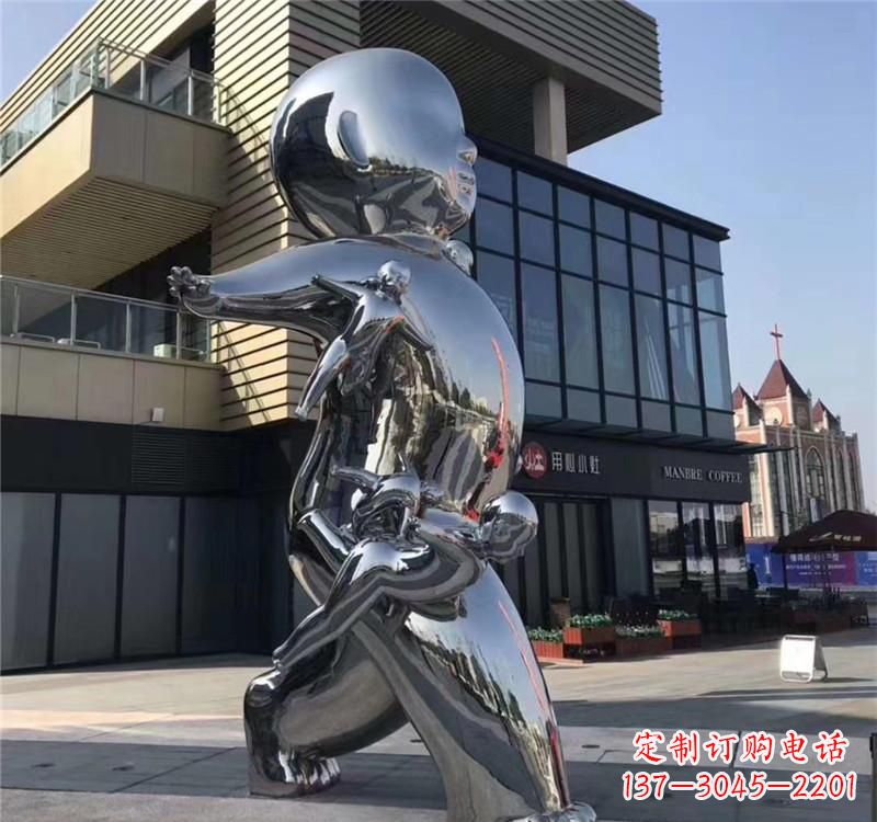 烟台不锈钢儿童雕塑精致的艺术之作