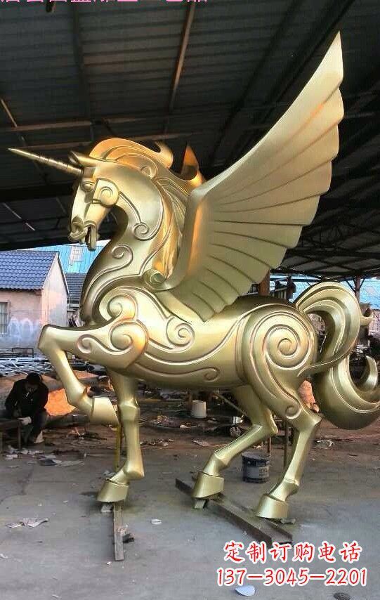 烟台不锈钢独角兽雕塑铸造精美绝伦