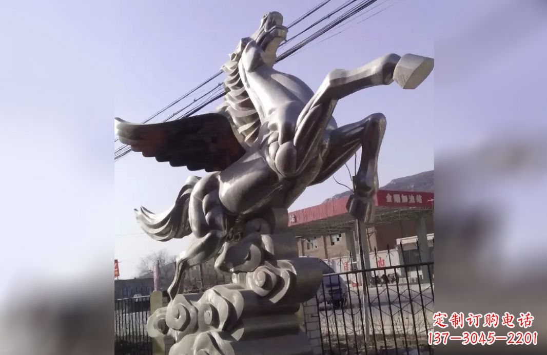 烟台不锈钢飞马雕塑精致美观的艺术作品