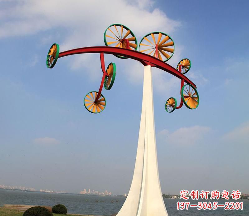 烟台不锈钢风车雕塑艺术美学的完美结合