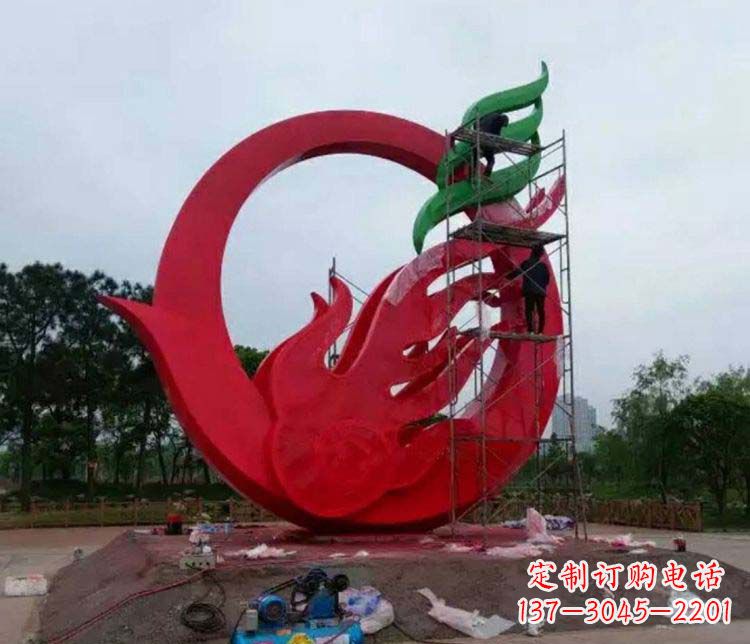烟台不锈钢凤凰雕塑精美而又神秘