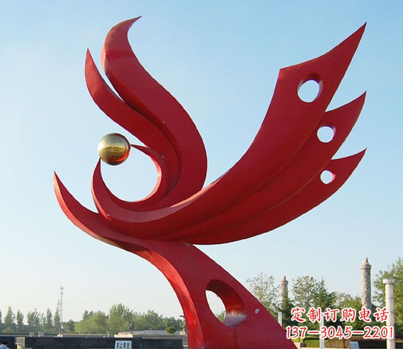 烟台不锈钢凤凰雕塑——传承千百年传统文化
